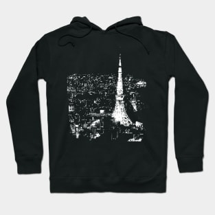 Tokyo Tower glitch art Hoodie